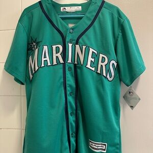Majestic Teal Mariners Jersey Griffey